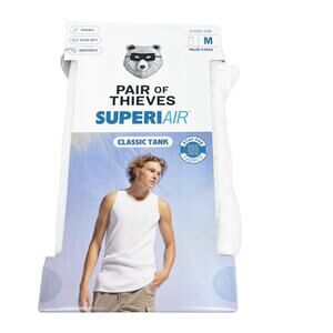 Pair of Thieves Men's 3pk SuperiAir Cotton Tank Top White Size Medium